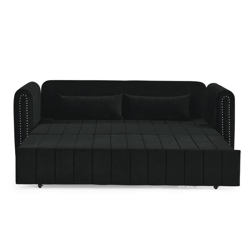 3in1 Convertible Sleeper PullOut Sofa Bed, Modern Upholstered 3