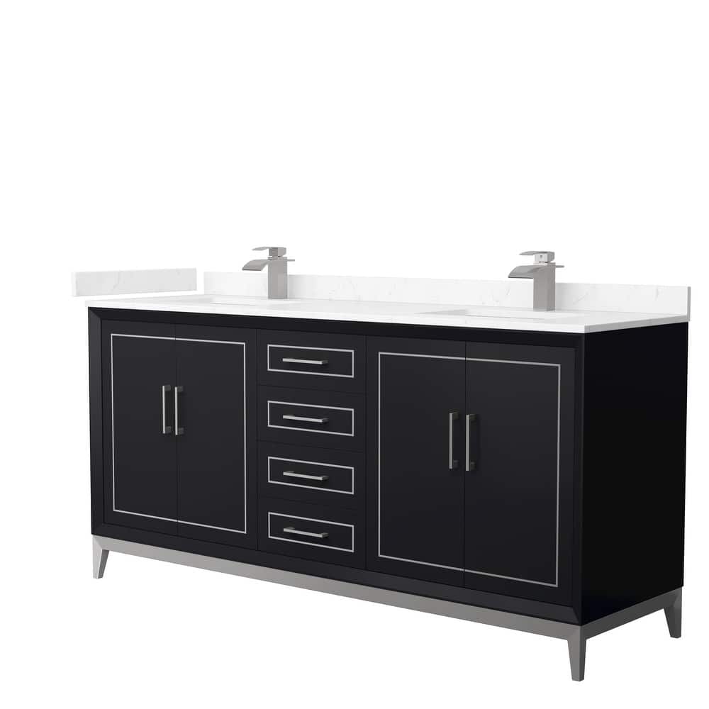 Marlena 72-Inch Double Vanity Set, Cultured Marble Top