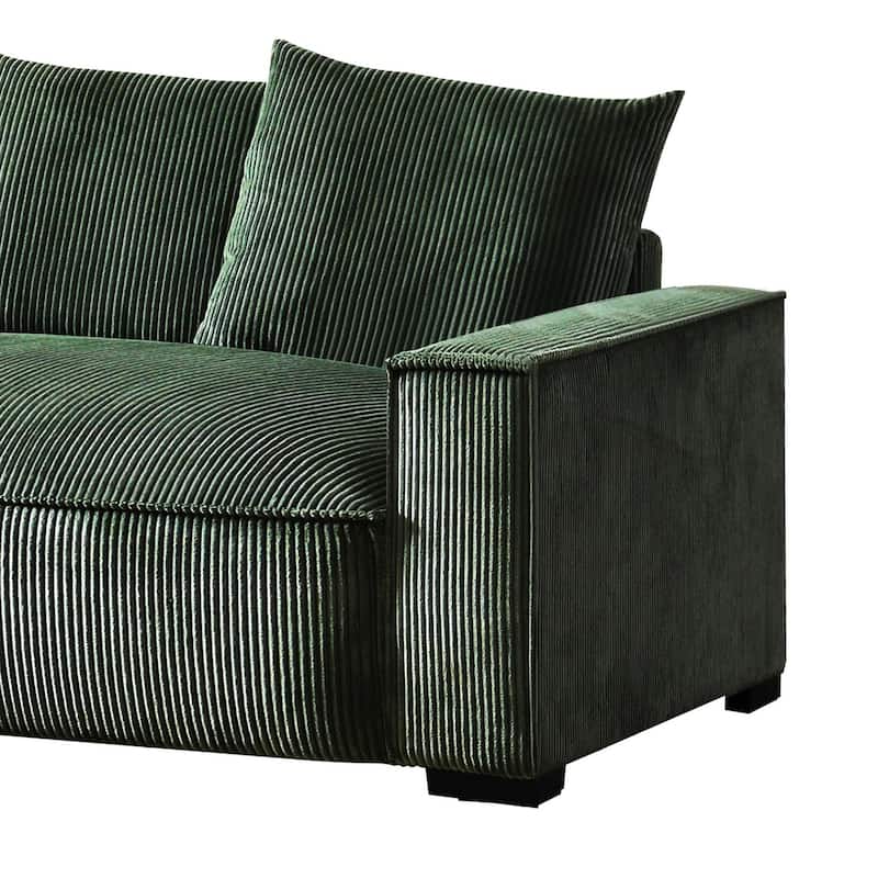 Transitional Luxe Upholstered Living Room Sectional 106.7 inch