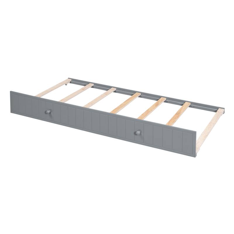 Twin Pine Daybed with Storage Arms, Trundle, and Charging Station