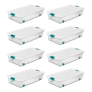 Sterilite 56 Quart Latching Stackable Wheeled Storage Container w/ Lid, (8  Pack) - 40 - On Sale - Bed Bath & Beyond - 36137492