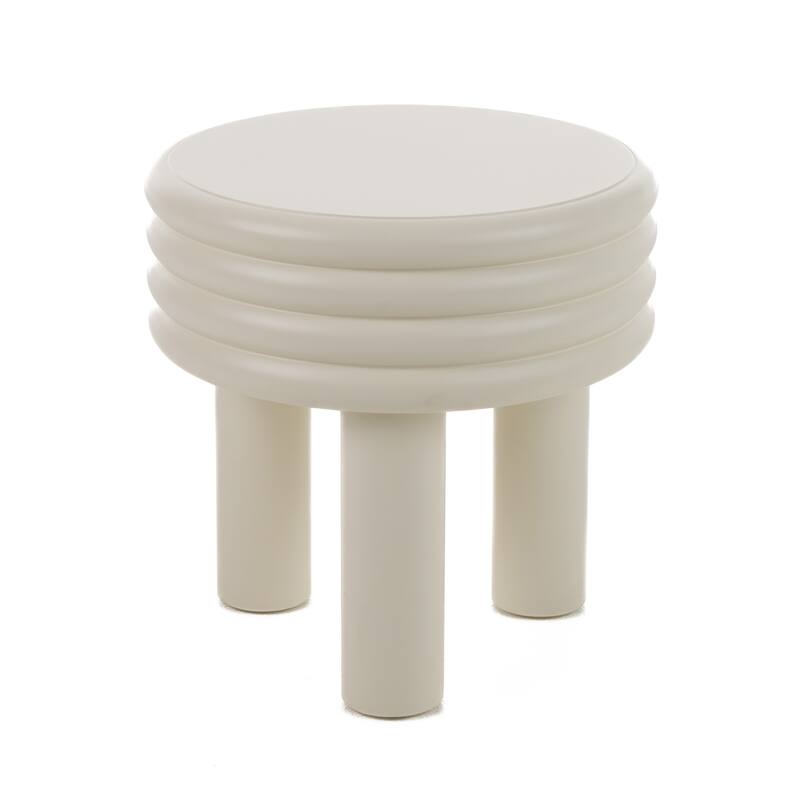 Modrest Townley Contemporary White Round End Table