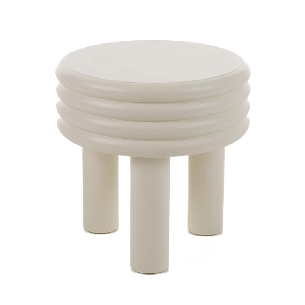 Modrest Townley Contemporary White Round End Table