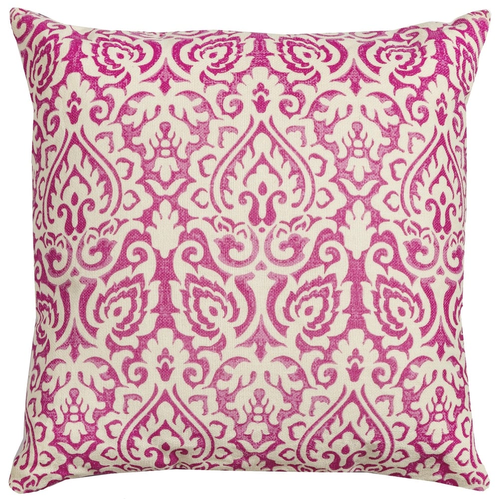 Rizzy Home Cotton Damask Throw Pillow, 22x22