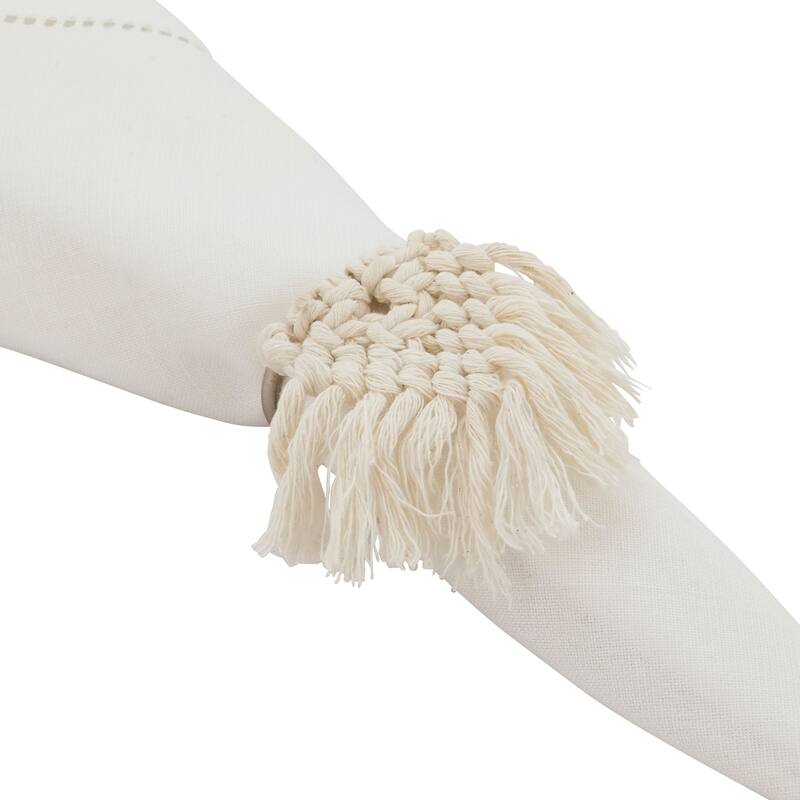 Napkin Rings With Braided Design (Set of 4)