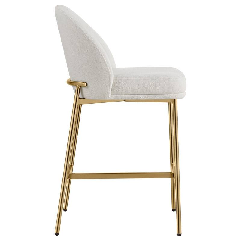 Spruce & Spring Upholstered Counter Bar Stool with Metal Frame