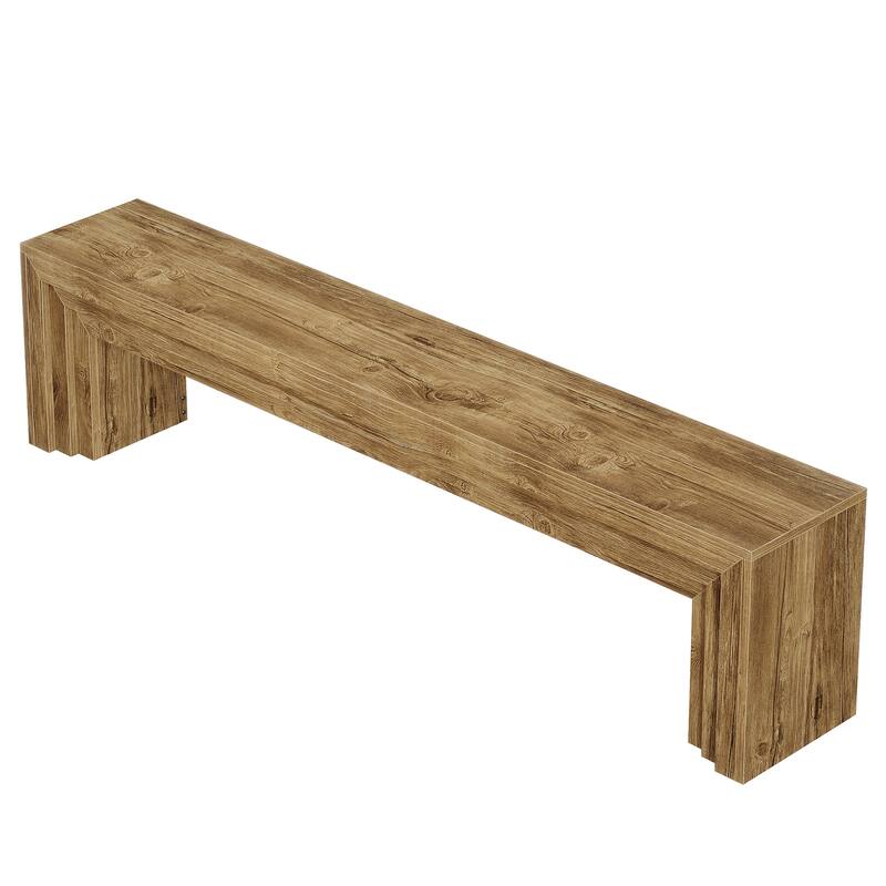 70.9-Inch Wooden Dining Bench, Extra Long Kitchen Bench Seating for Dining/Living Room, Entryway, Bedroom