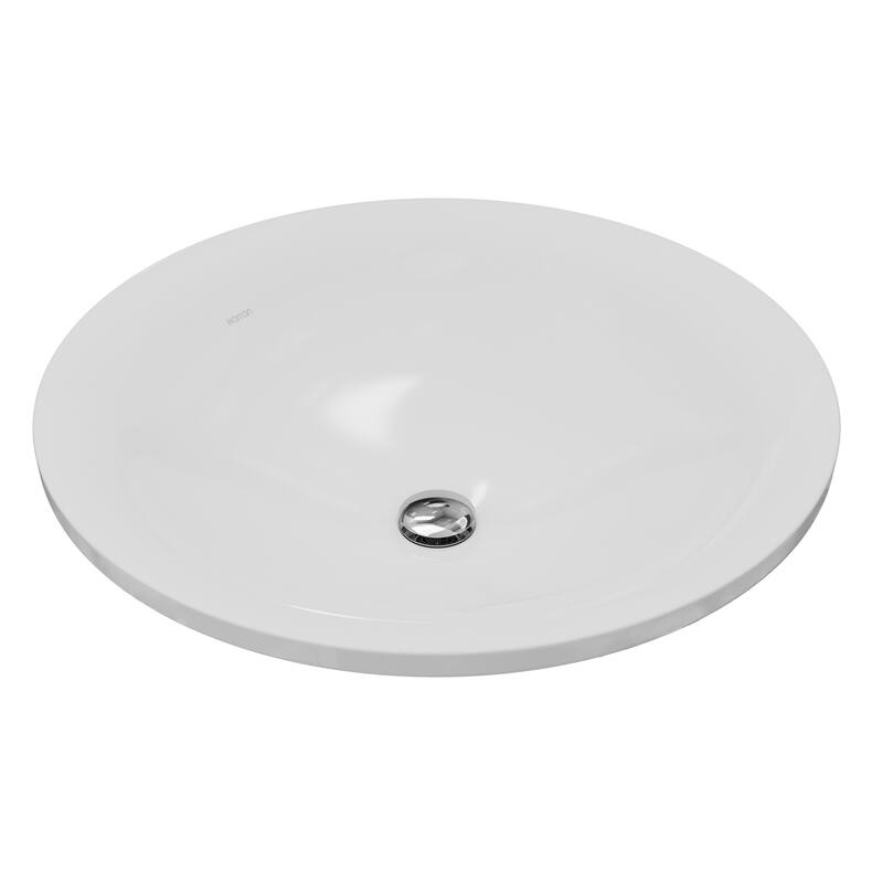 Karran Valera 18" Top Mount Vitreous China Bathroom Sink in White