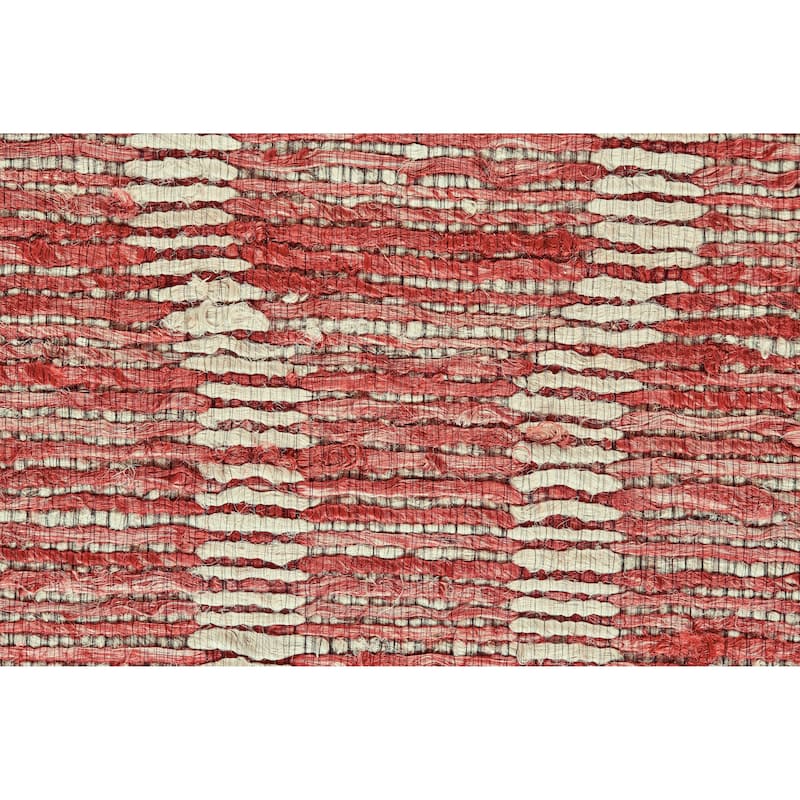 LiLacombe Natural Jute Flat Dhurrie, Jade Green/Tan, Area Rug