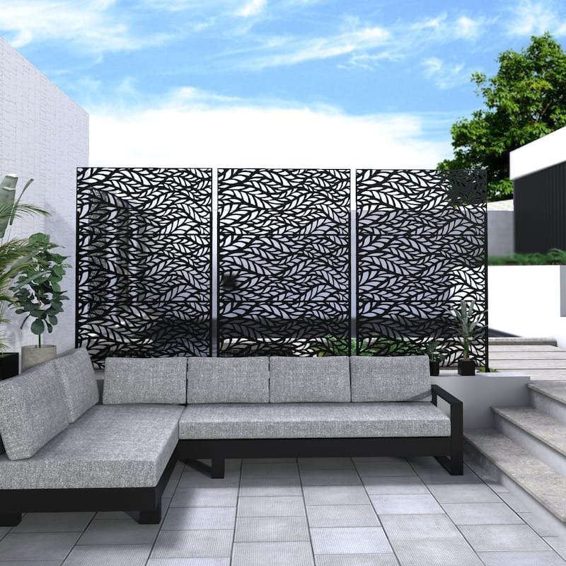 Privacy Screen Free Standing Stream Leaf