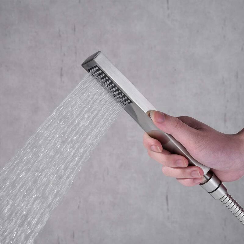 Single Handle Floor Mounted Freestanding Tub Filler with Hand Shower