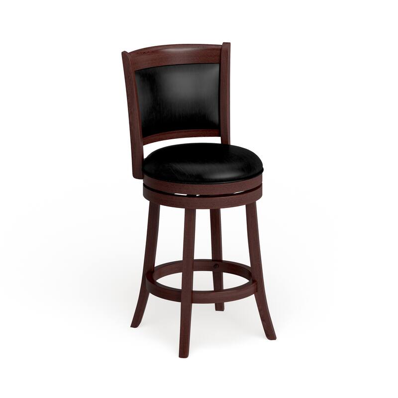 Verona Swivel High Back Counter Height Stool by iNSPIRE Q Classic - Cherry-Solid Panel Back