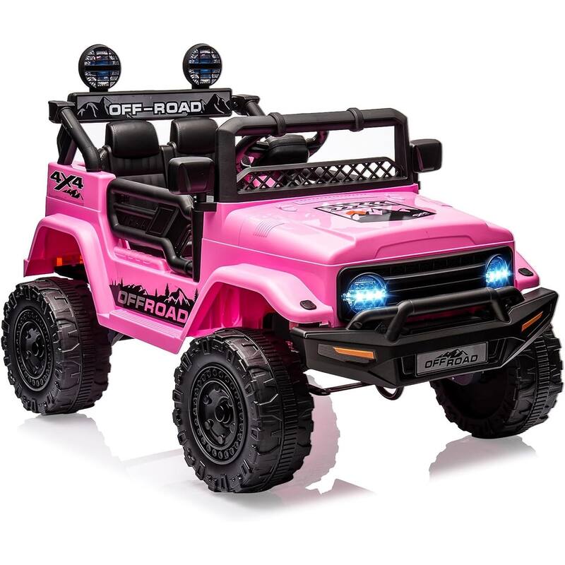 24v Kids Electric Ride-on Car 2-Seater, Off-Road Vehicle - Pink