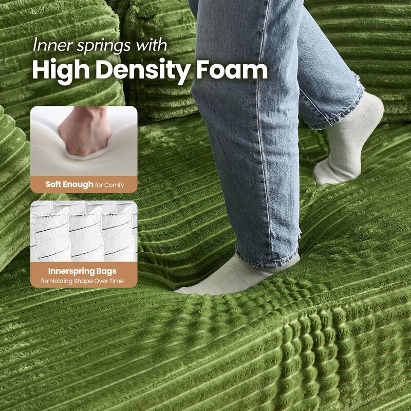 OVIOS Supreme Soft Fluffy Loveseat Sleeper Sofa