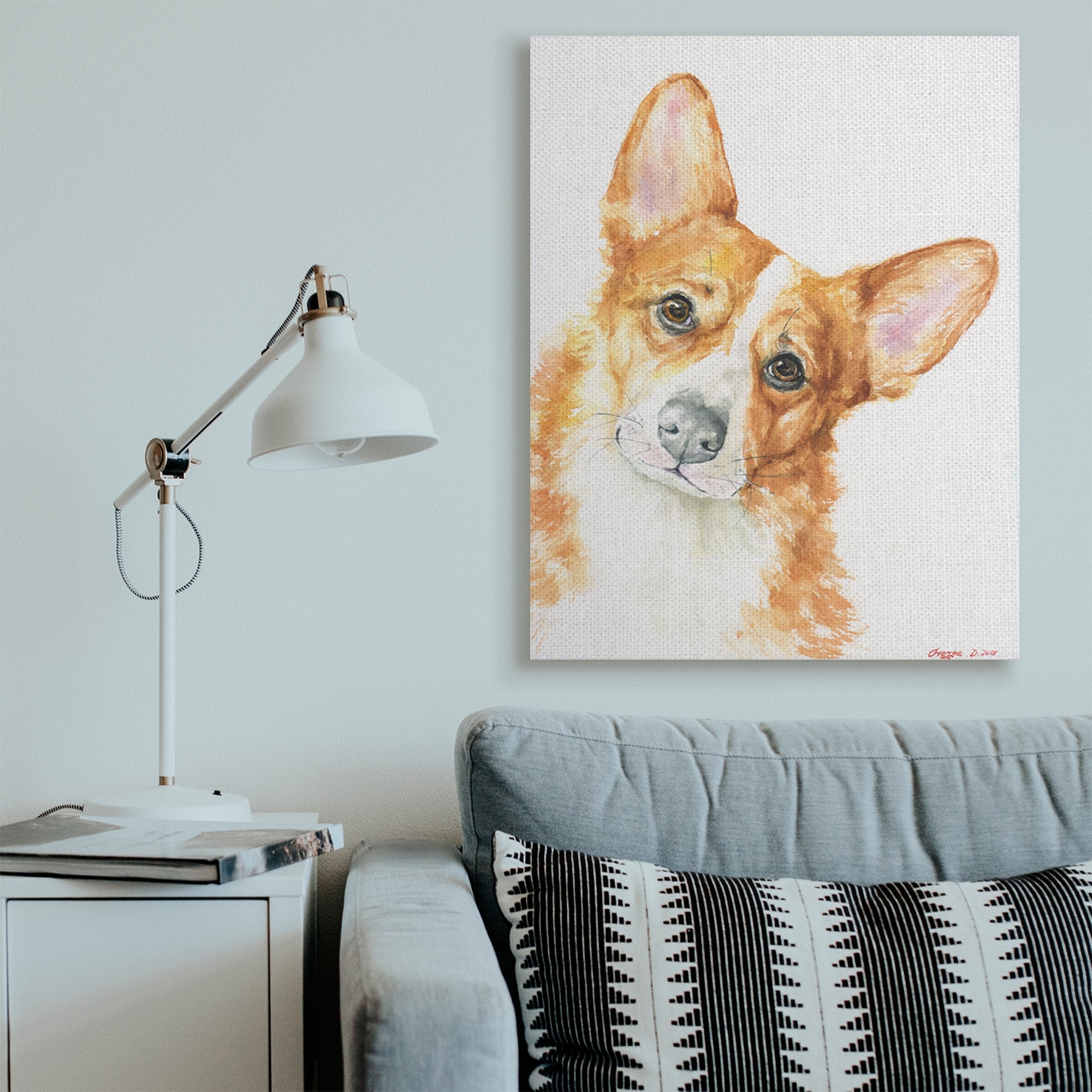 Corgi canvas sales art