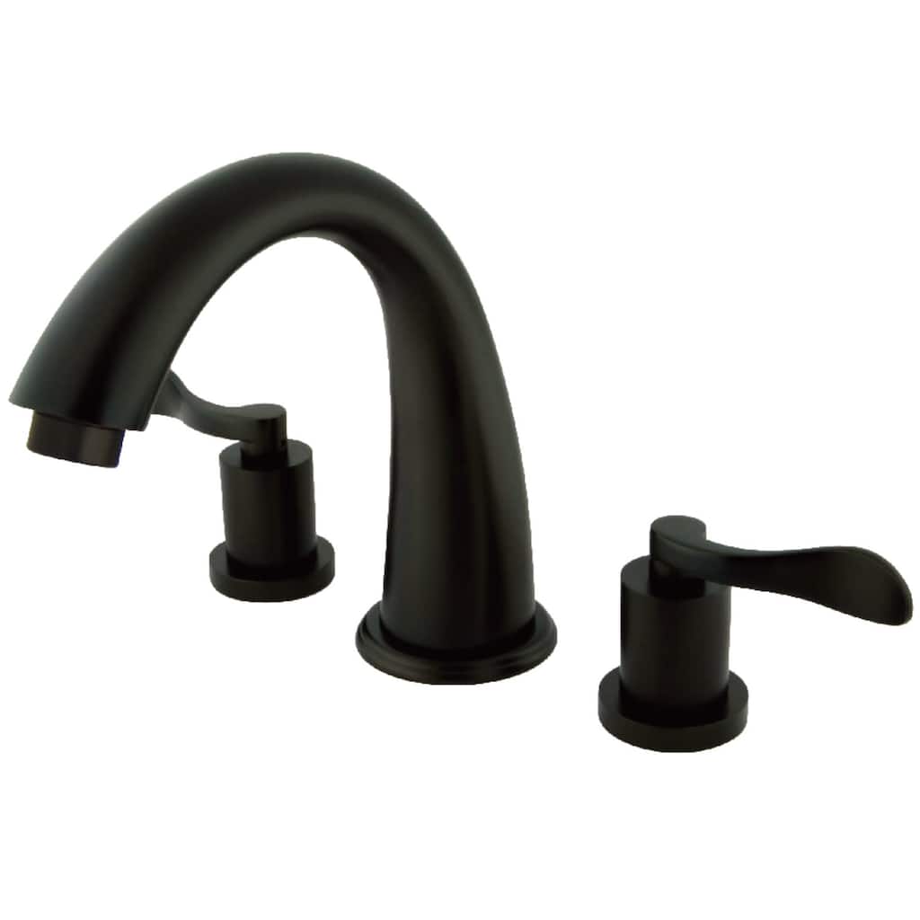Kingston Brass Vintage Deck Mounted Roman Tub Filler with Lever