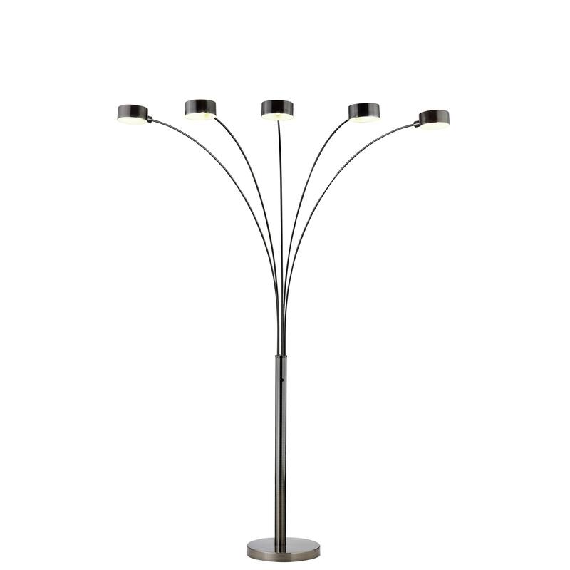Artiva Pro 5-Arched LED Lamp with Dimmer,7W-3000K - BLACK BRUSHED NICKEL