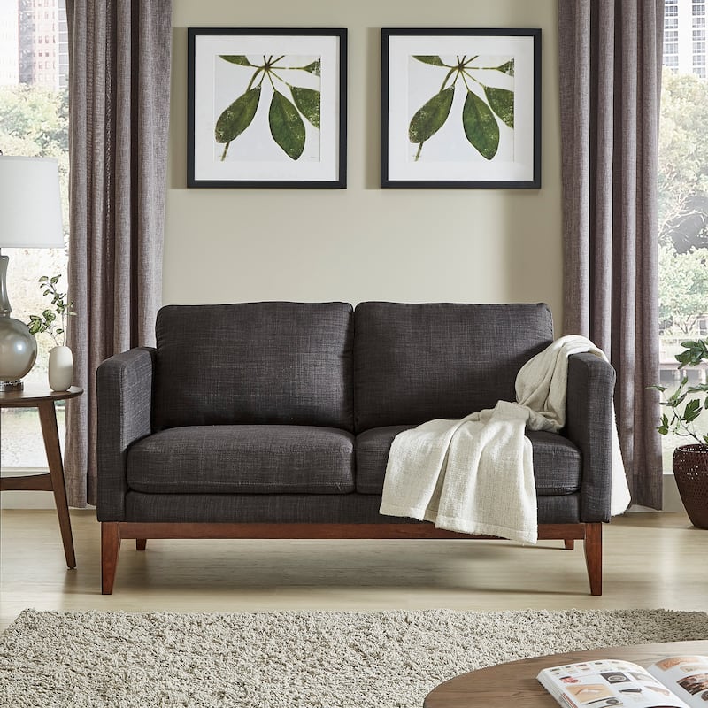 Vail Linen Upholstered Sofa and Loveseat by iNSPIRE Q Modern