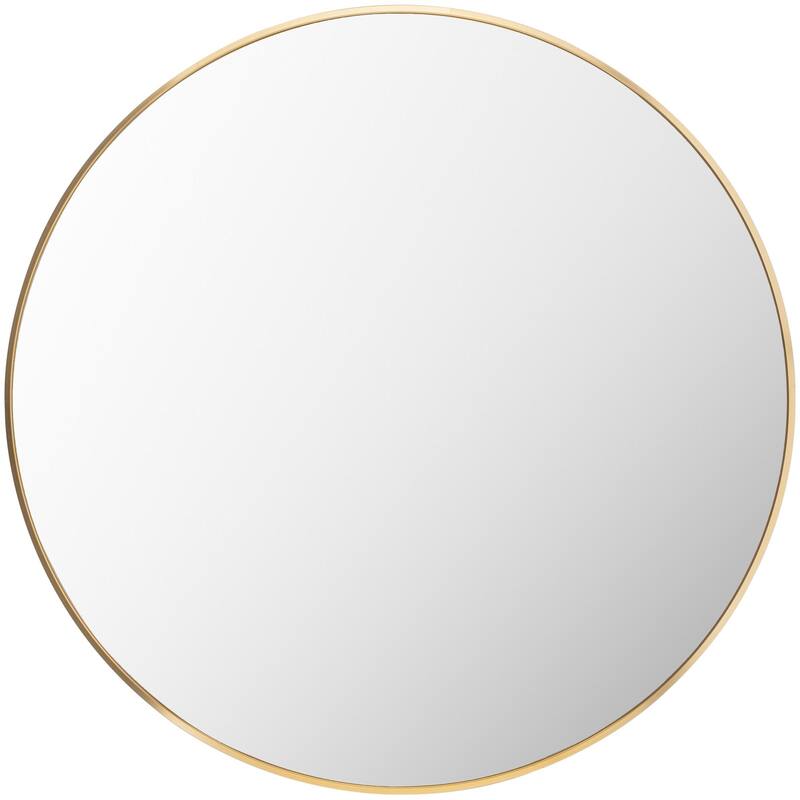 Livabliss Aranya Modern Aluminum Round Circle Accent Mirror