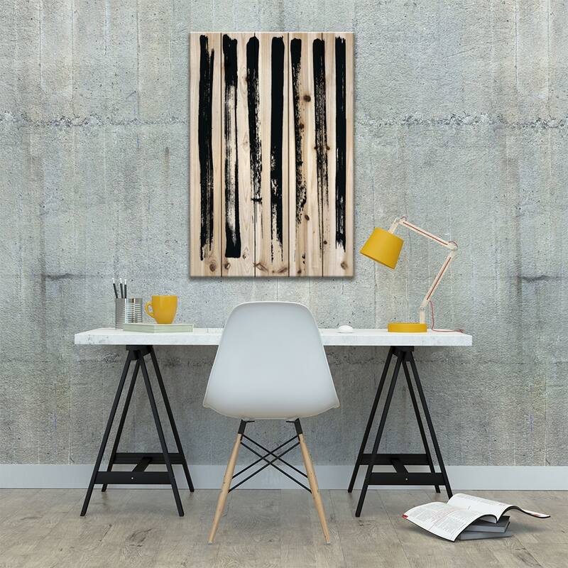 Abstract I Print On Wood by Honeymoon Hotel - Multi-Color