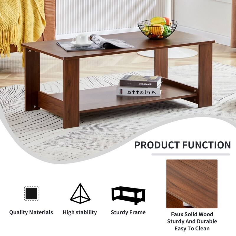 Double Layered Coffee Table Suitable for Living Room