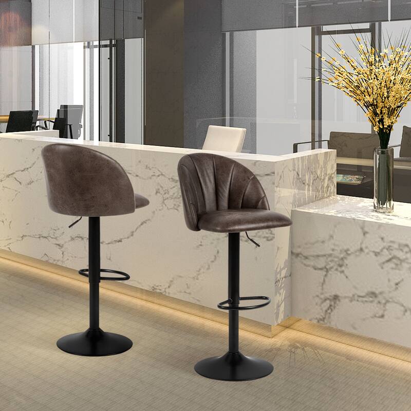 AdjustableCounter Height Barstools,Set of 6 - Grey