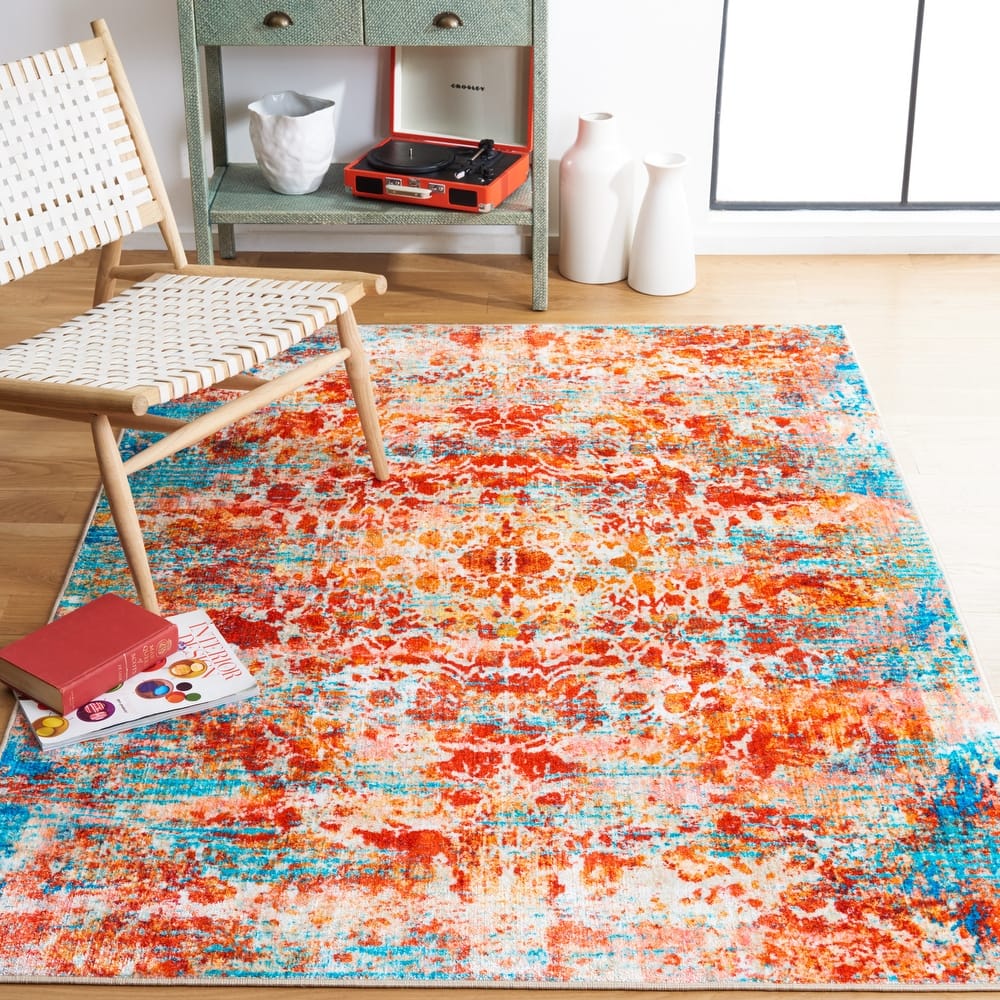 SAFAVIEH Bahia Marlit Washable Slip Resistant Nirgul Overdyed Rug