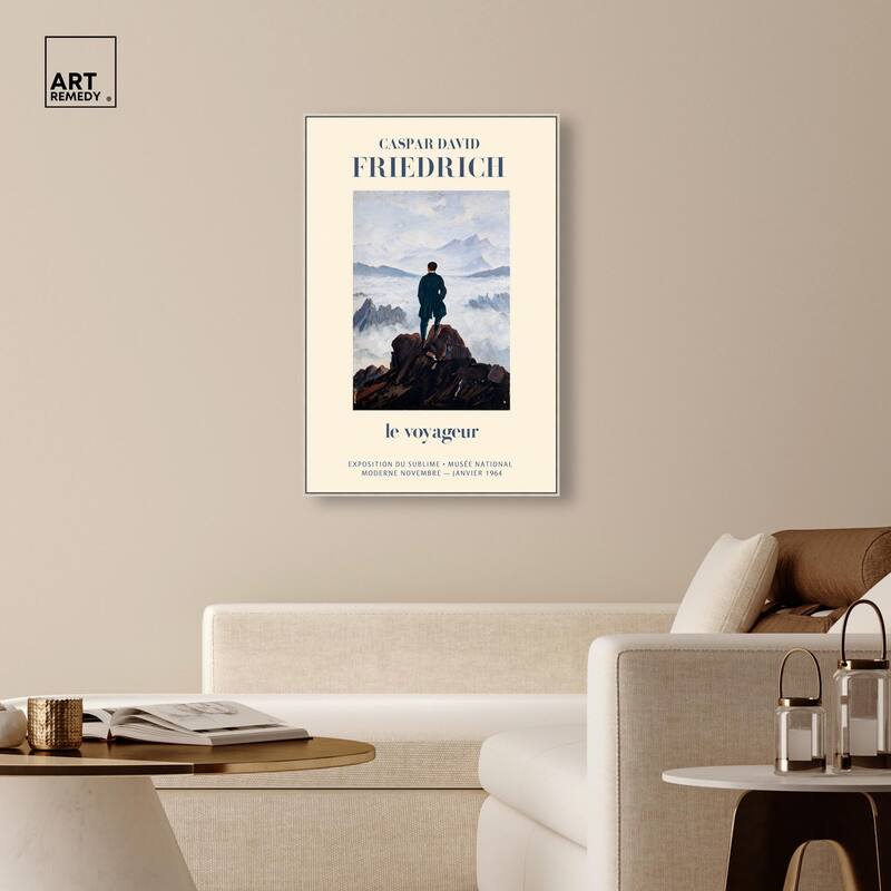 Wanderer in a Sea of Mist Canvas by Art Remedy