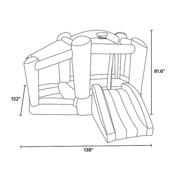 My First Jump n Slide Bounce House with Ball Pit Blue Bed Bath