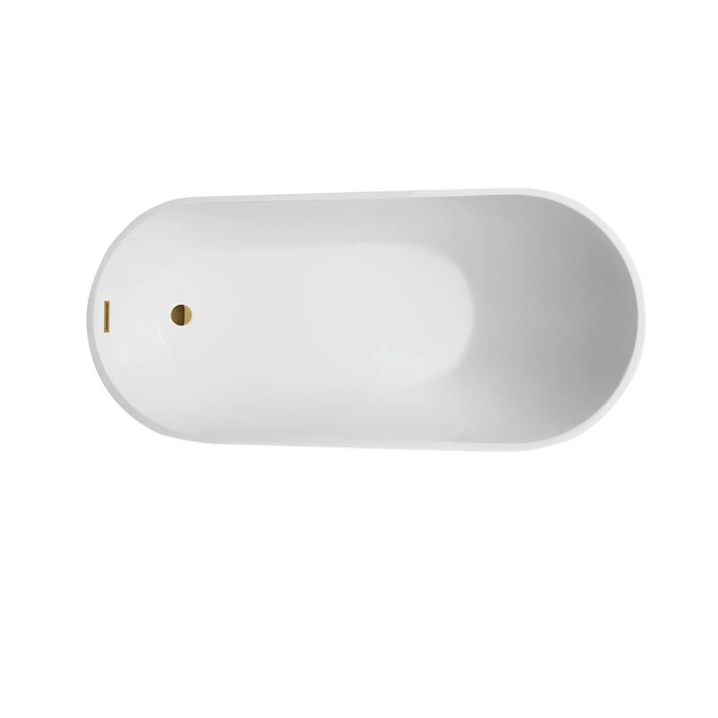 Vanity Art 55" Acrylic Freestanding Soaking Bathtub