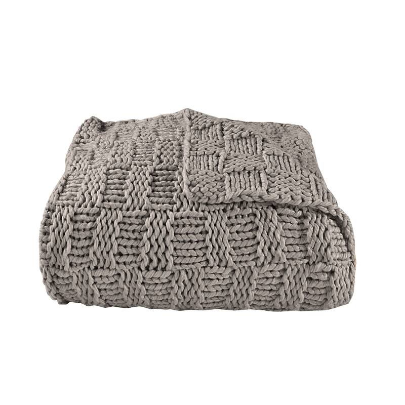 HiEnd Accents Chess Hand Knit Throw, 50"x60"