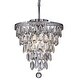 preview thumbnail 4 of 7, 3 Light Glam Crystal Tier Pendant Chandelier