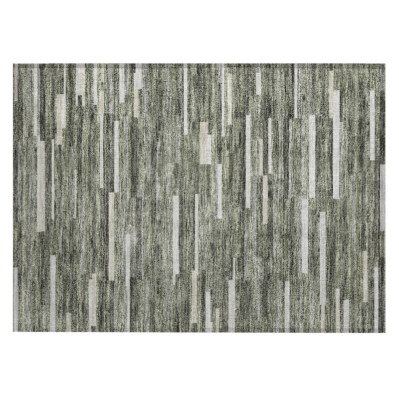 Machine Washable Indoor/ Outdoor Chantille Modern Stripes Rug