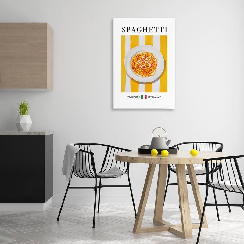 Stupell Traditional Spaghetti Pasta Canvas Wall Art Design By Andreas Magnusson