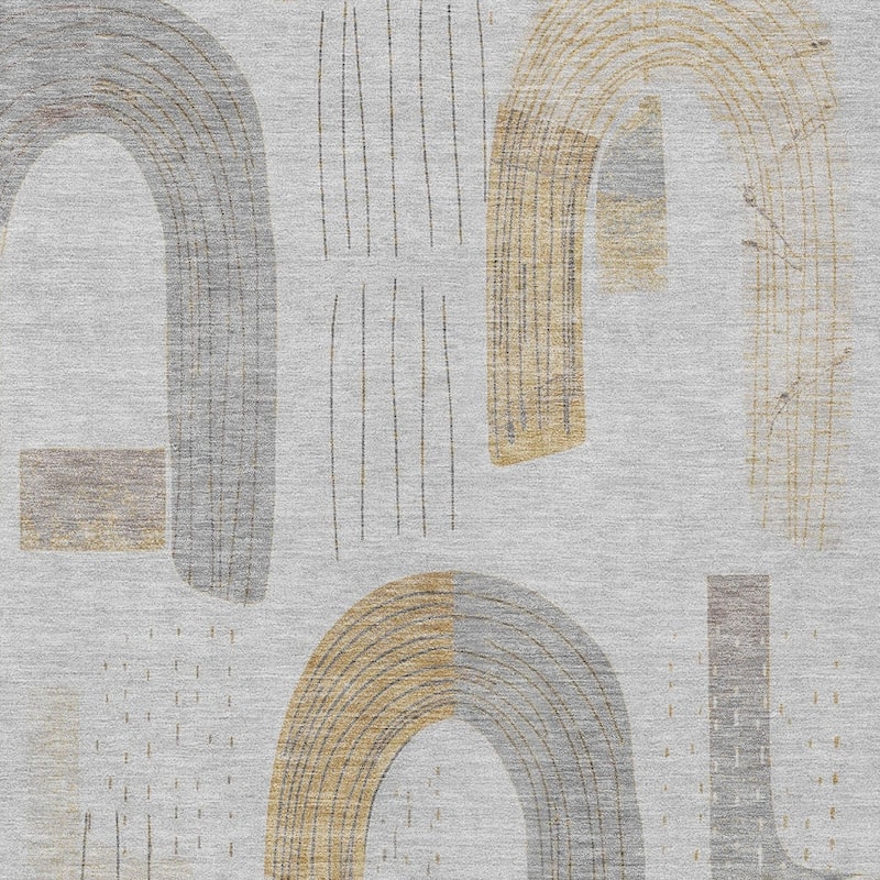 HomeRoots Geometric Transitional Rectangle Outdoor Rug