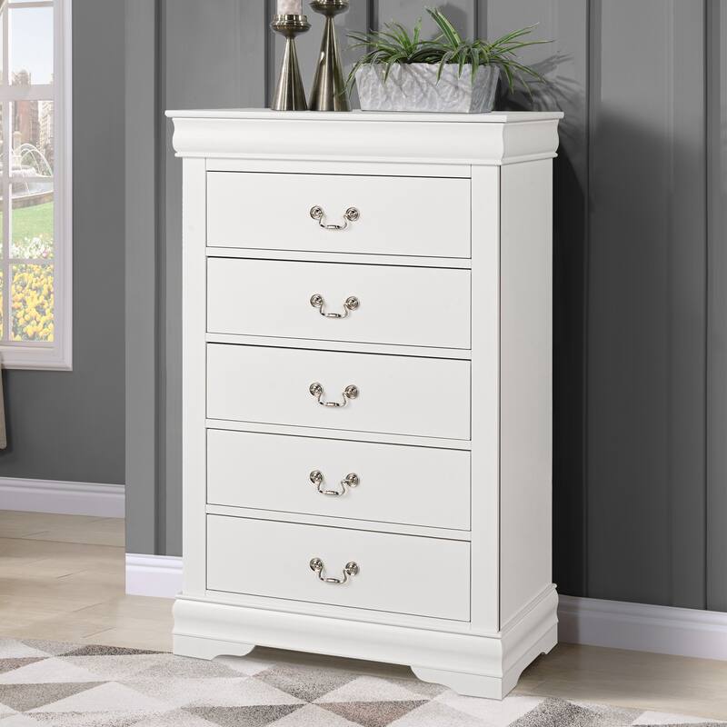 Modern Solid Wood Chest Drawers with 5-Drawer