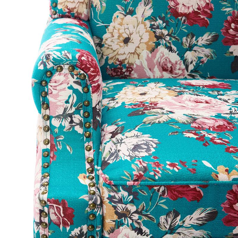 Patterned Upholstered Accent Chair for Living Room