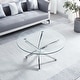 preview thumbnail 5 of 15, Round Glass Coffee Table with Stainless Steel Legs
