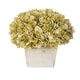preview thumbnail 18 of 20, Faux Hydrangea in White Washed Wood Cube Planter