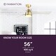 preview thumbnail 16 of 17, Fanimation Klear 56 inch Indoor/Outdoor Smart Ceiling Fan with LED CCT Select Light Kit and Remote - Brushed Satin Brass & White