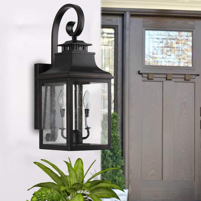 Morgan 3 Light Outdoor Wall Mounted Lighting-Oil Rubbed Bronze Finish - Oil Rubbed Bronze - Oil Rubbed Bronze