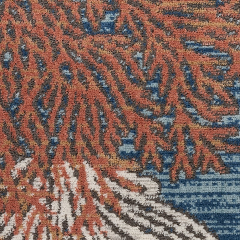 Nourison Pompeii Coastal Beach Shells and Coral Area Rug