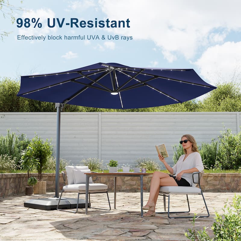 Outdoor 10FT LED Patio umbrella for Garden