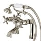 preview thumbnail 15 of 33, Essex Clawfoot Tub Faucet with Hand Shower Polished Nickel