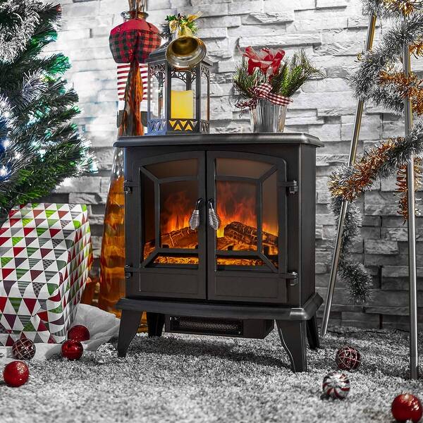 Shop Della 20 Freestanding Electric Fireplace Infrared Flame