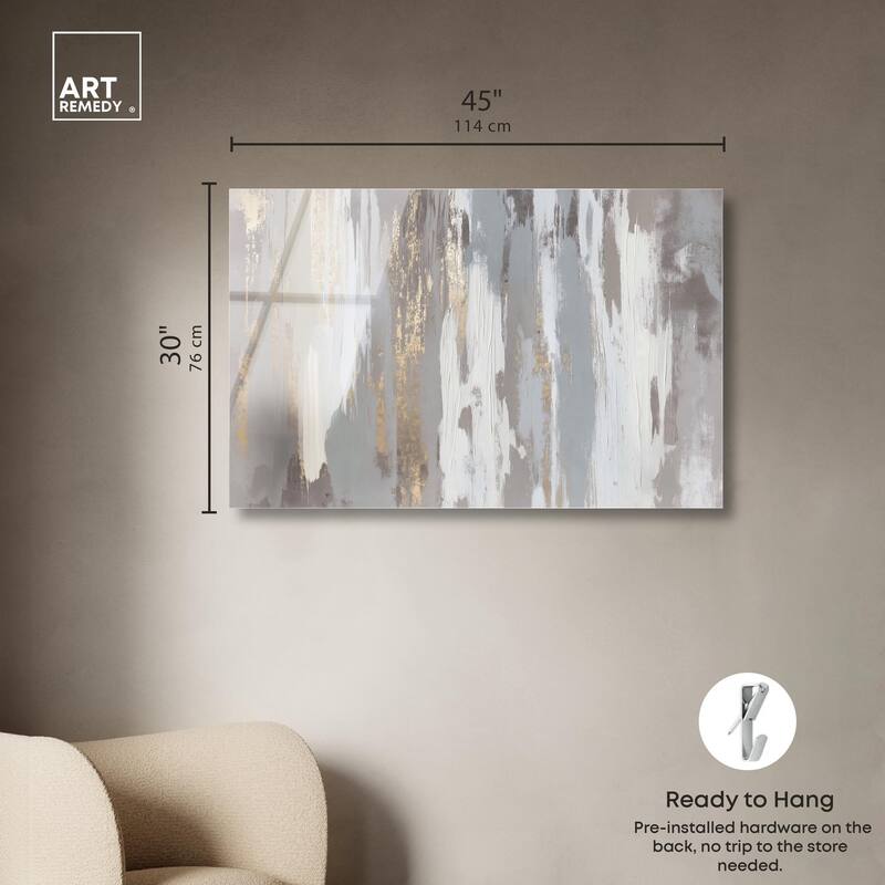 Flooding Gold II Acrylic by Art Remedy, Ready to Hang