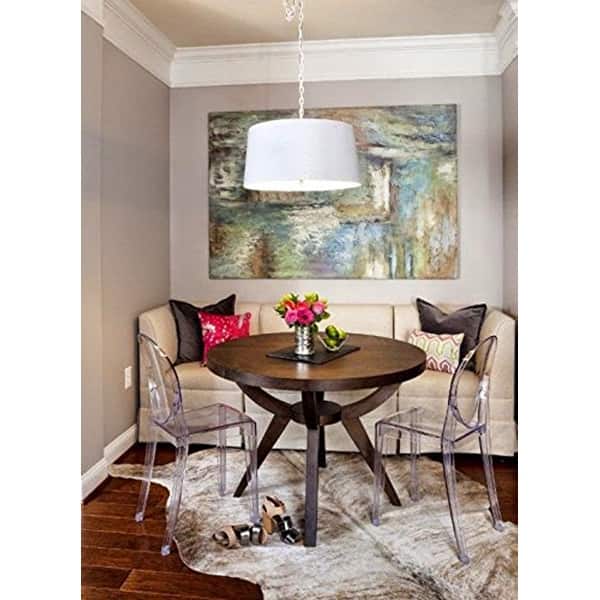2xhome Set Of 4 Designer Transparent Dining Chairs Modern Designer Stacking Accent For Kitchen Armless No Arms Overstock 18516696 Ailj modern stylish hollow transparent chair, living room crystal plastic backrest guest reception chairs creative gray dining chair white (color : usd