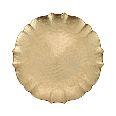 viva by VIETRI Baroque Glass Gold Service Plate/Charger
