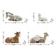 preview thumbnail 75 of 77, Glitzhome 12pcs Resin Christmas Multi/ Blue/ Ivory Nativity Figurines Set