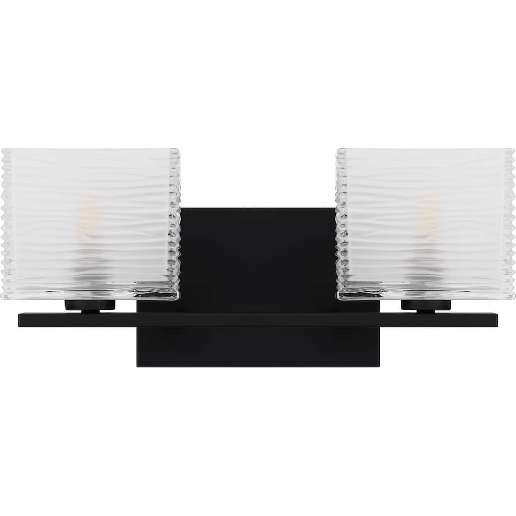 Westcap 2-Light Matte Black Bath Light